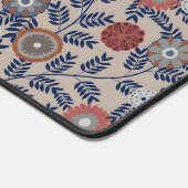 Stunning Teal and Magenta Foliage Pattern  デスクマット (コーナー)