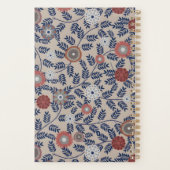 Stunning Teal and Magenta Foliage Pattern  プランナー手帳 (裏面)