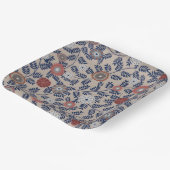 Stunning Teal and Magenta Foliage Pattern  ペーパープレート (傾斜あり)