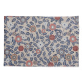 Stunning Teal and Magenta Foliage Pattern  枕カバー (裏面-左)