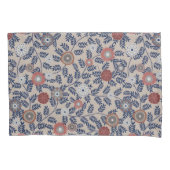 Stunning Teal and Magenta Foliage Pattern  枕カバー (正面左)