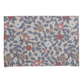 Stunning Teal and Magenta Foliage Pattern  枕カバー (正面右)