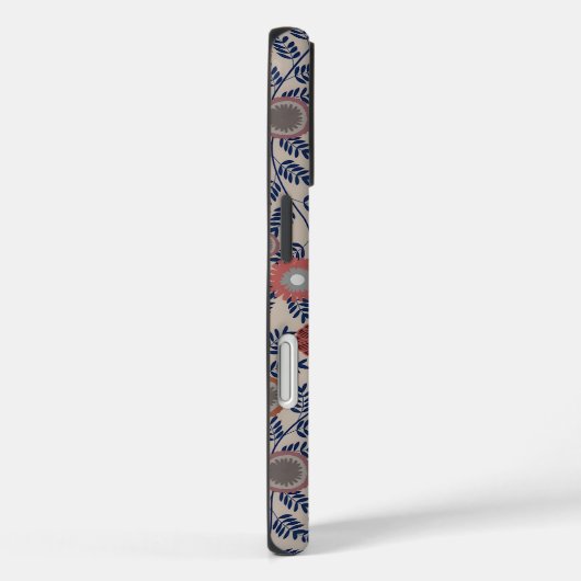 Stunning Teal and Magenta Foliage Pattern  Case-Mate iPhoneケース (裏面 / 右)