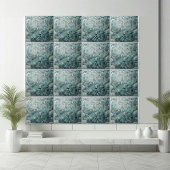 Stunning Underwater Aquamarine Crystal Blue Mosaic タイル