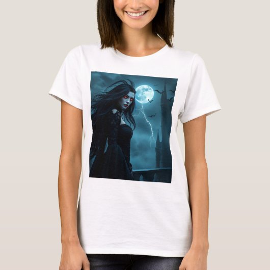 Stunning Vampire Queen Glow Tee – Shop Now 🌕 Tシャツ (正面)