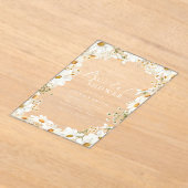 Stunning White Flowers Spring Bridal Shower アクリル招待状 (レイダウン)