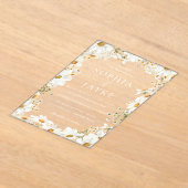 Stunning White Flowers Wedding  アクリル招待状 (レイダウン)