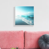 Stunning White Sand Ripples on Tropical Beach キャンバスプリント (インサイチュ (リビング))