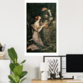 Stunningly Beautiful Victorian Art Mermaid Print ポスター (ホームオフィス)