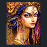 Stunningly Realistic Gypsy Lady Triptych ポスター<br><div class="desc">The gypsy lady graphic is stunningly realistic,  making it a great choice for adding a touch of elegance to your office</div>