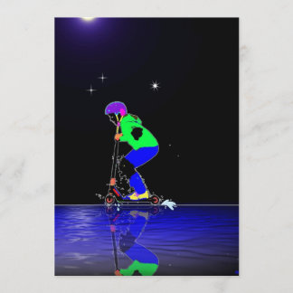 Stunt scooter Einladungskarte 招待状