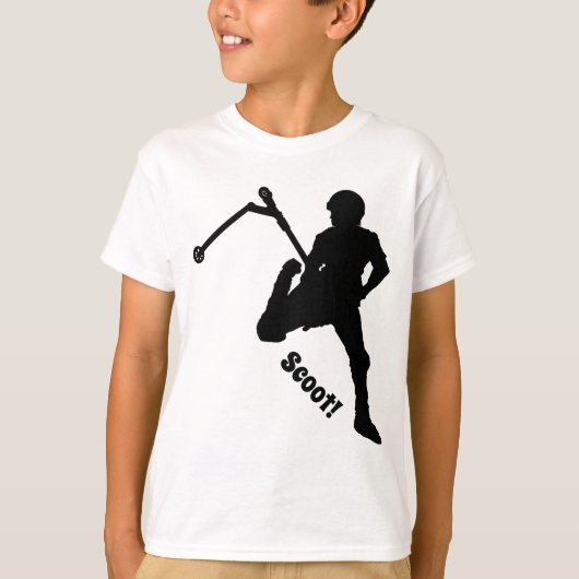 Stunt-Scooter Silhouette Kids Apparel Tシャツ (正面)