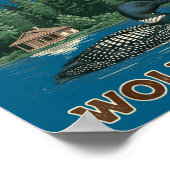 Stupid canadian wolf bird heated loon hockey meme  ポスター (角)