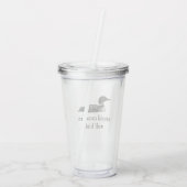 Stupid Canadian Wolf Bird Hockey Romance for Hocke アクリルタンブラー (裏面)