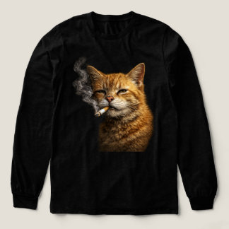 Stupid Cool Funny Cat Meme — Orange Cat Smoking  トライブレンドＴシャツ