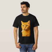 Stupid Cool Funny Cat Meme Smoking Cat cigarette Tシャツ (正面フル)