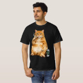Stupid Cool Funny Cat Meme Smoking Cat cigarette Tシャツ (正面フル)