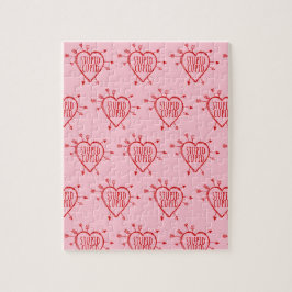 Stupid Cupid Heart With Arrows Funny Sarcastic ジグソーパズル