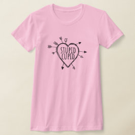 Stupid Cupid Heart With Arrows Funny Sarcastic Tシャツ