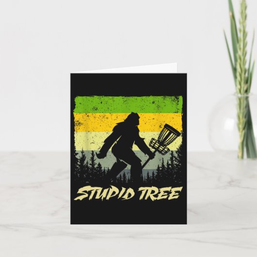 Stupid Tree Disc Golf Funny Frisbee Golf  カード (正面)