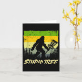Stupid Tree Disc Golf Funny Frisbee Golf  カード (黄色い花)