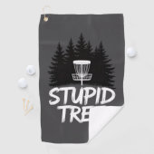 Stupid Tree Disc Golf Funny Frisbee Golf Golfer ゴルフタオル (インサイチュ)