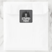 Stupid Tree Disc Golf Funny Frisbee Golf Golfer スクエアシール (バッグ)