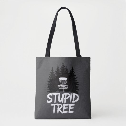 Stupid Tree Disc Golf Funny Frisbee Golf Golfer トートバッグ (正面)