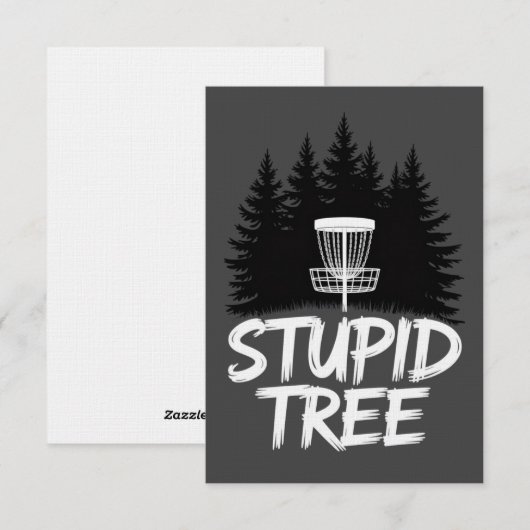 Stupid Tree Disc Golf Funny Frisbee Golf Golfer 招待状 (正面/裏面)
