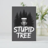 Stupid Tree Disc Golf Funny Frisbee Golf Golfer 招待状 (スタンド正面)