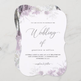 Sture Botanicalフローラオーバーレイ結婚写真 招待状