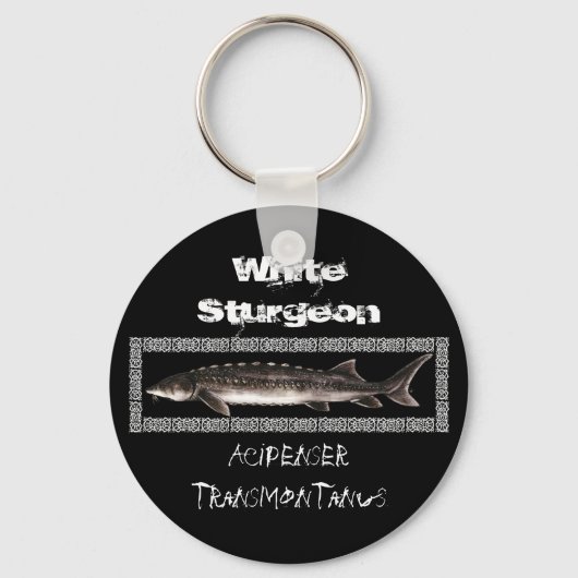Sturgeon Keychain – ホワイトチョウザメ キーホルダー (正面)