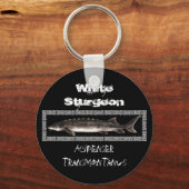Sturgeon Keychain – ホワイトチョウザメ キーホルダー (正面)