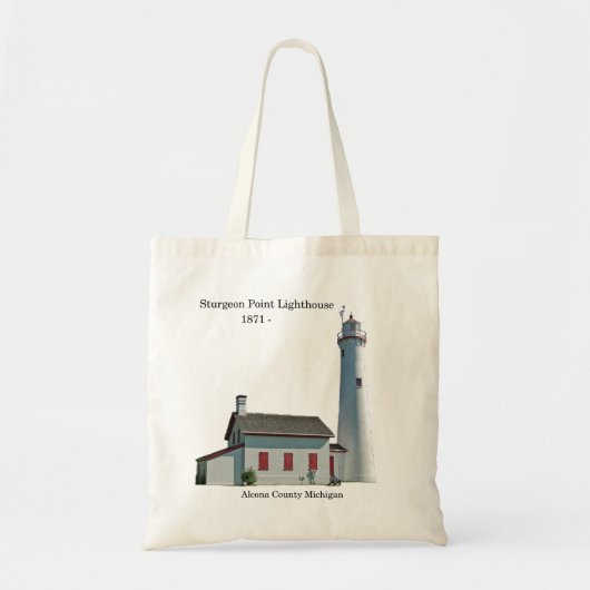 Sturgeon Point Light Houseカットアウトトートバッグ トートバッグ (正面)