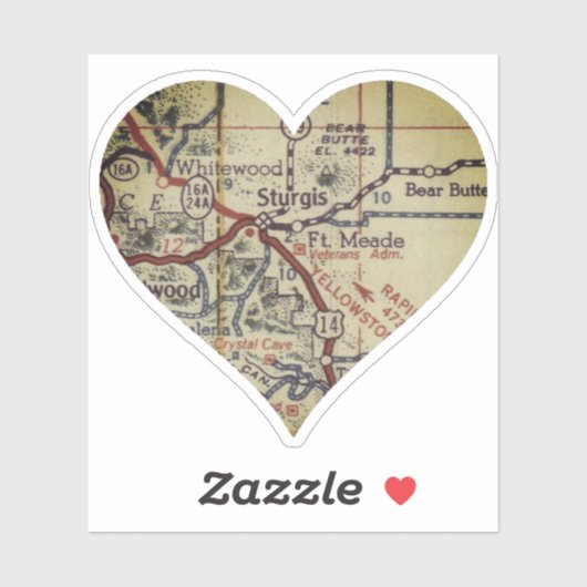 Sturgisヴィンテージマップ シール (シート)