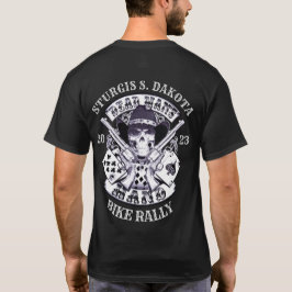 Sturgis Bike Rally 2023 Dead Mans Hand Cowboy Tシャツ