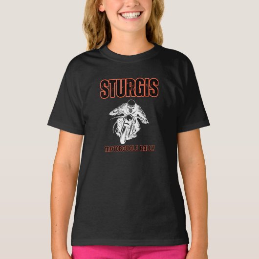 STURGIS MOTORCYCLE RALLY , BIKE RALLY VINTAGE Tシャツ (正面)