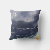 Stürmische Nacht auf den Meer クッション (裏面)