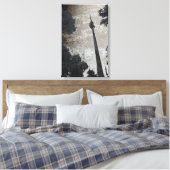 Stuttgart Fernsehturm Art Poster キャンバスプリント (インサイチュ (寝室))