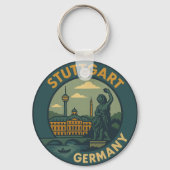 Stuttgart Germany City Art キーホルダー (正面)