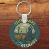 Stuttgart Germany City Art キーホルダー (正面)