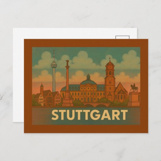 Stuttgart Germany City Art ポストカード (正面/裏面)