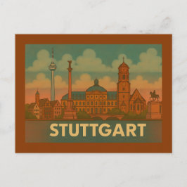 Stuttgart Germany City Art ポストカード