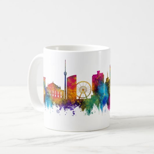Stuttgart Germany Skyline コーヒーマグカップ (正面左)