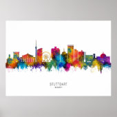Stuttgart Germany Skyline ポスター (正面)