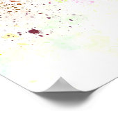 Stuttgart skyline in watercolor background ポスター (角)