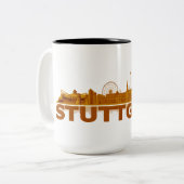 Stuttgart Stadt Skyline - Tassen / Becher / Krüge ツートーンマグカップ (正面左)