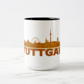 Stuttgart Stadt Skyline - Tassen / Becher / Krüge ツートーンマグカップ (中央)