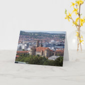 Stuttgart Stadtansicht - Altes Schloss Postkarte カード (黄色い花)