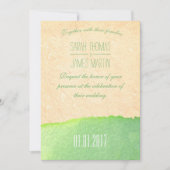 Styishの緑の水彩画の結婚式招待状 招待状 (正面)